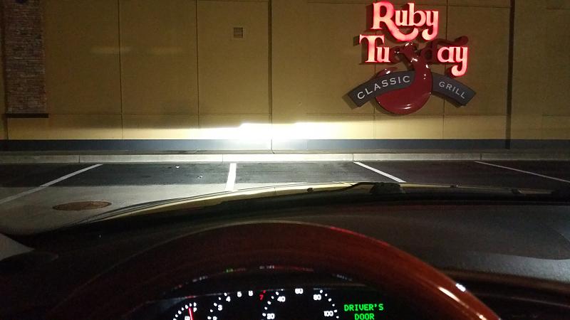 From inside the car
